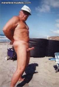 my favourite grandaddy posing at beach