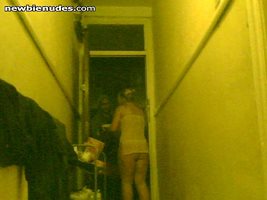 flashing the pizza delivery man with a hidden camera