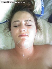 Face full of CUM! Huge fucking load from my man