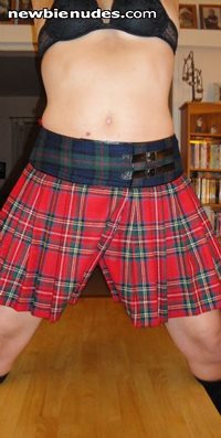 trying on my new kilt