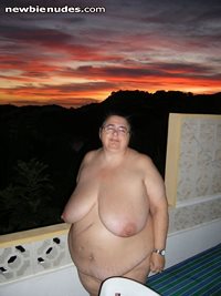 Kaz enjoying nude in Spain at night