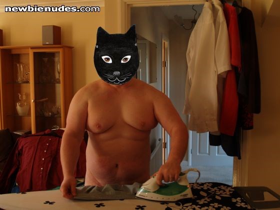 naked ironing.... need some shirts for tomorrow.(Sorry no face trying to pr...