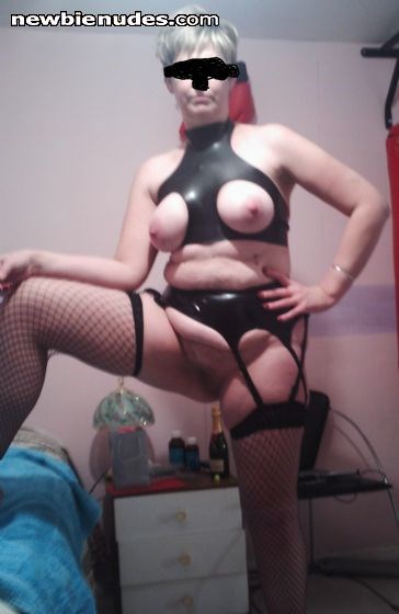 black rubber outfit, comments please