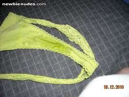 this is what happens to her panties when she comes over ;-)