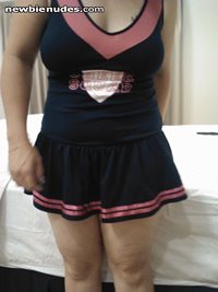 My Cheer outfit. Anyone like? Or prefer when it is off??