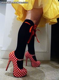 Naughty Shoes & a peek at the Snow White outfit ;-)
