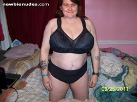 my wife in her new bra and panties  