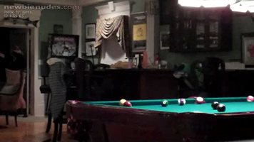 Waiting to be FUCKED on the POOL TABLE