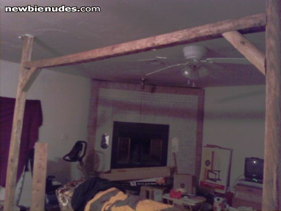 Your ankles should be locked in here, your hair brushing the rug.