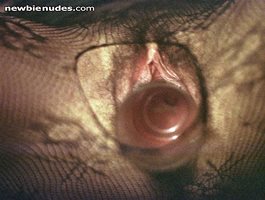 old photo of my cunt stuffed with a glass to expose my cervix!