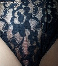 black lace panties closeup