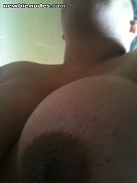 Request time again, pics of my tits from below - again a self pic so not br...