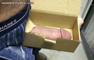 Dick in a box. Should have wrapped it.