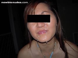 Face covered with cum, please look at our other pics and comment.
