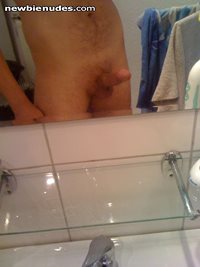 Naked in the bathroom