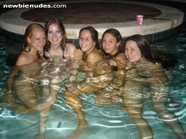 Willow swimming naked with her friends