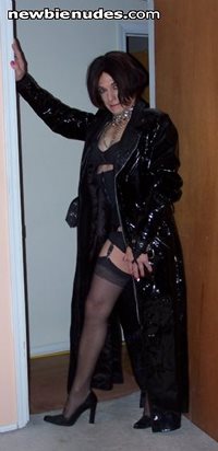 reena posing before a fetish event. This is want she was allowed to wear. C...