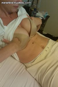 MILF Wife, just laying around...ofcourse she started to show when I had the...