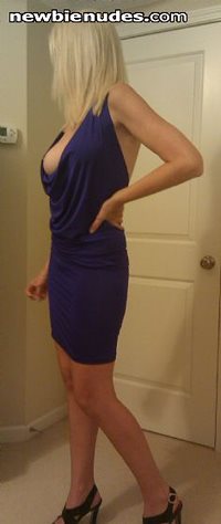 MILF Wife, showing off her dress she went out in last night....she got alot...
