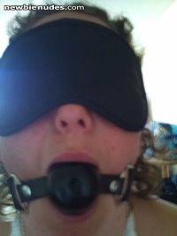 Slut s from holland blindfolded and gagged, ready for hard use. Any submiss...