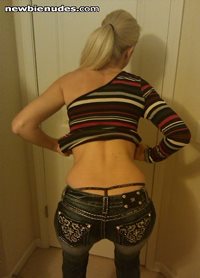 MILF Wife...showing her new jeans....