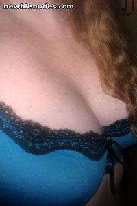 My cute new blue & black bra!