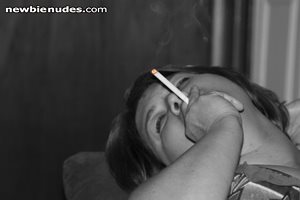 Picture of wife smoking.