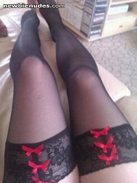 wifes stocking legs