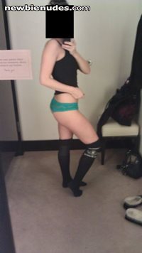 trying on some new panties