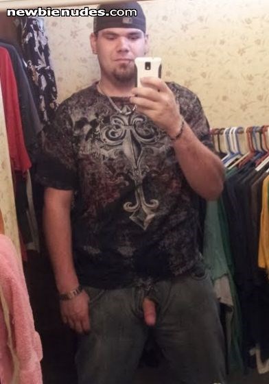 self pic in front of mirror