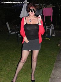 Another night out for Patsy..genuine pic of her about to display herself!