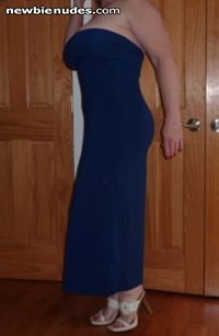 Trying to decide if I want to keep my new blue dress.  Thoughts?