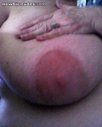 BB's pink nipple fresh out of the shower!