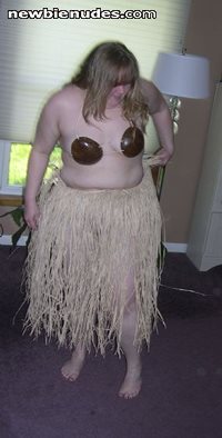 Hula dance.   can you tell I have no undies on????