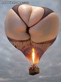 hey, that hot-air balloon looks like my ass!