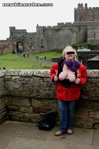tits out at bamburgh castle  uk
