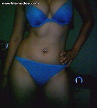 blue leopard print thong and matching bra for my D's