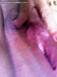 BB showing her hot pussy cream after our phone sex!!