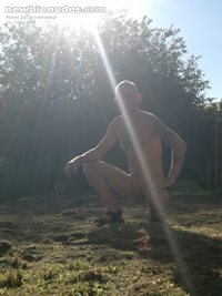 naked in the garden x