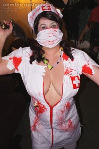 Zombie Nurse at Halloween Party