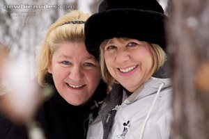 Out in The Snow with my Friend Lia last week in Sweden