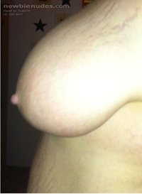 Side view of friends big titties
