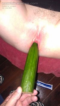 annie and a cucumber