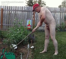 nude gardening