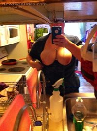 wifes boobs she donts think she is very hot looking plz tell her she is