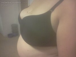 Side view of my all natural 36DD's