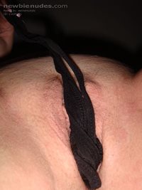 Now pulling my g out of my pussy... felt good against my clit!
