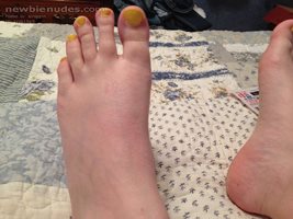 The wife likes me to give her a Pedicure, tried out a new color what do you...