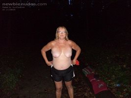 Wife Naked in woods! Husband want her to have strange cock!