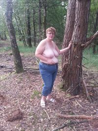 stripping in the woods